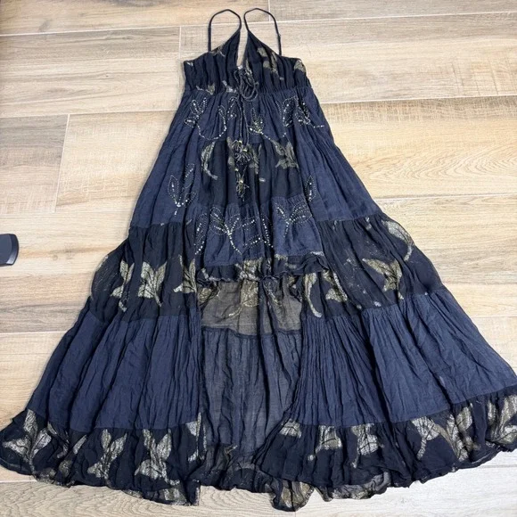 Ranee's Black Gold Sequin High Low Maxi Dress S/M - Picture 5 of 14